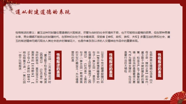《红楼梦》林黛玉人物特点介绍通用PPT模板