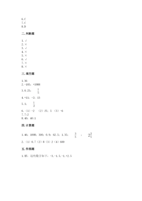 北师大版小学六年级下册数学期末综合素养测试卷精品（易错题）.docx