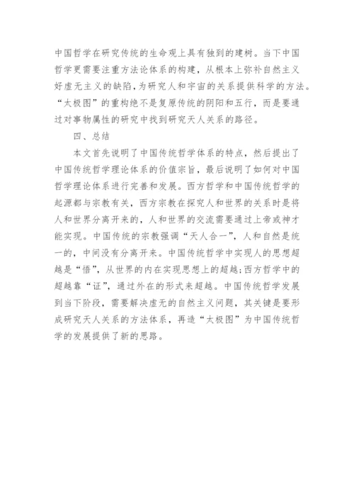 浅谈中国传统哲学理论体系的重构论文.docx