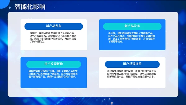 蓝色科技风智能升级数字转型202X年度技术发展年终总结PPT模板