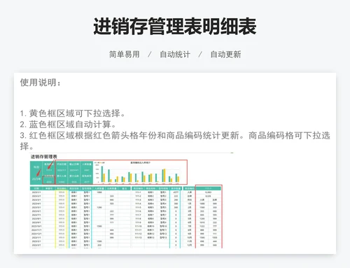 进销存管理表明细表