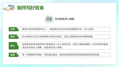 蓝色水彩幼儿园教案书写培训PPT课件