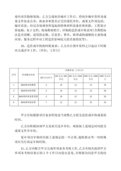 委托第三方专业机构对集团公司建设工程开展造价审核服务合同