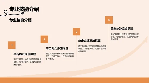 橙色3D风个人自我介绍PPT