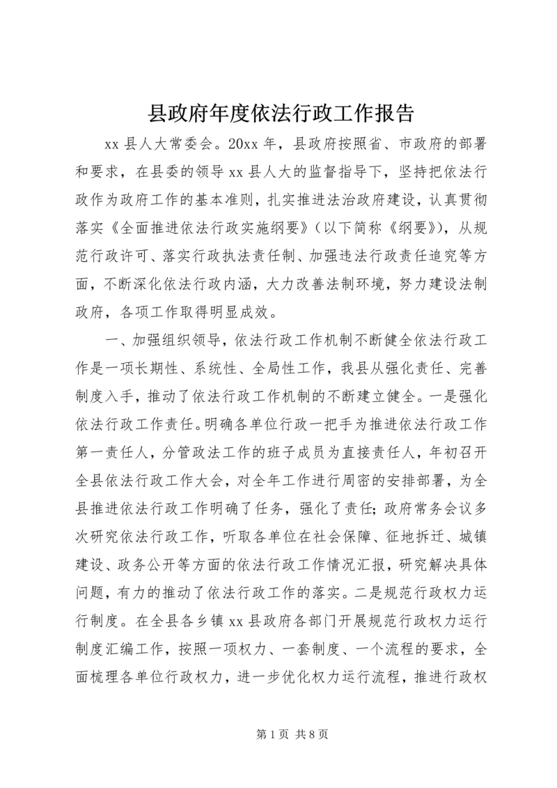 县政府年度依法行政工作报告.docx