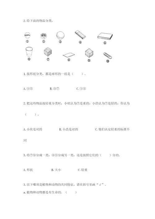 教科版一年级下册科学期末测试卷附参考答案（研优卷）.docx