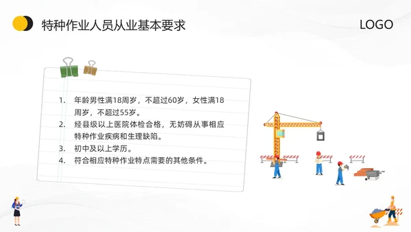 黄色卡通特种作业安全培训PPT模板宣传PPT动态PPT安全教育