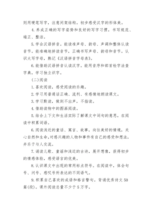 一年级下册语文教学计划进度表.docx