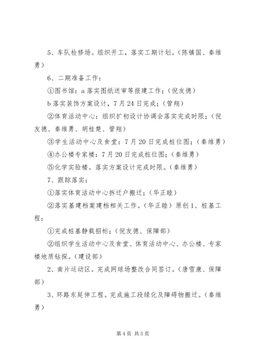 理工学院东湖校区建设指挥部周工作计划 (3).docx