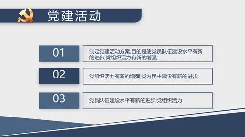 党建党支部工作总结汇报计划PPT党课