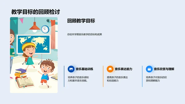 幼教音乐课程总结报告PPT模板