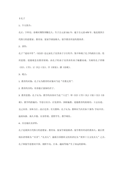 2023年教师招聘考试教育学常考人物及有关理论整理.docx