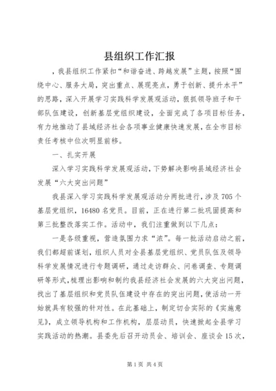 县组织工作汇报 (3).docx