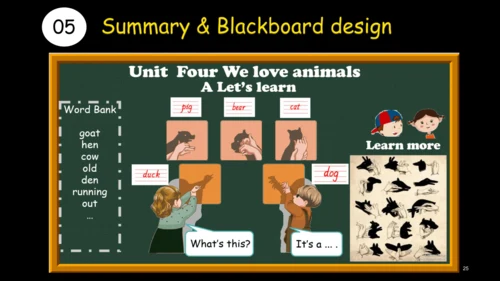 Unit 4 We love animals Main Scene &Part A  Let’s l