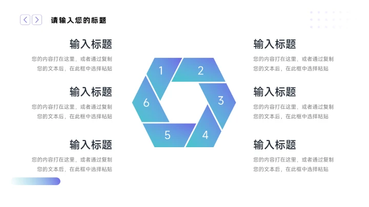 蓝色渐变欧美质感述职报告PPT模板