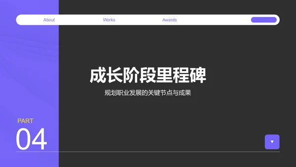 紫色商务风职场成长蓝图汇报PPT模板