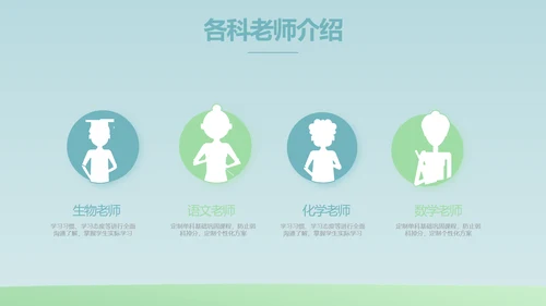蓝色大气生物学主题班会PPT动态