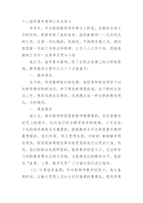 个人指导青年教师工作总结.docx