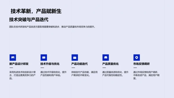 科技团队年度报告PPT模板