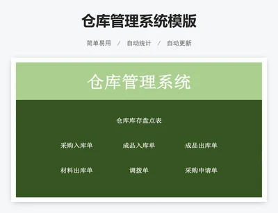 仓库管理系统模版