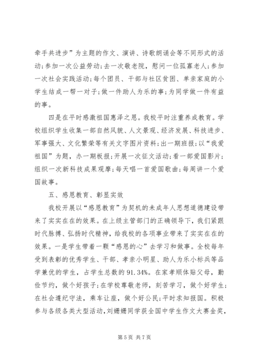 未成年人思想道德建设的工作汇报.docx
