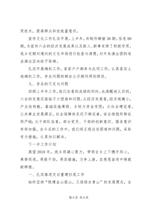 乡镇府全年工作总结的报告.docx