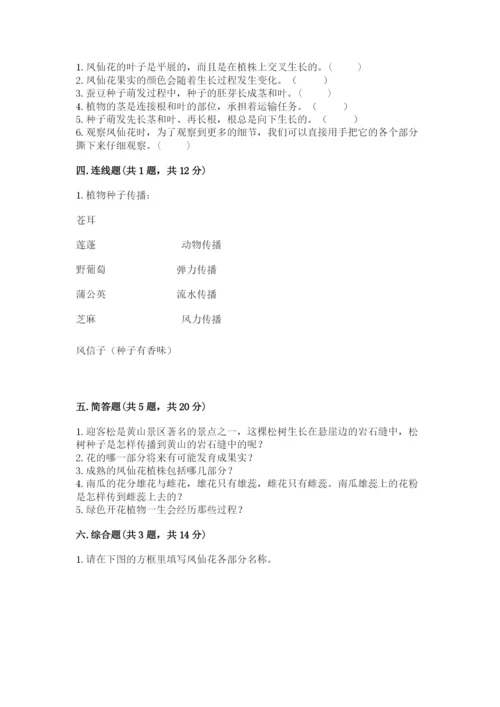 科学四年级下册第一单元植物的生长变化测试卷附答案（名师推荐）.docx