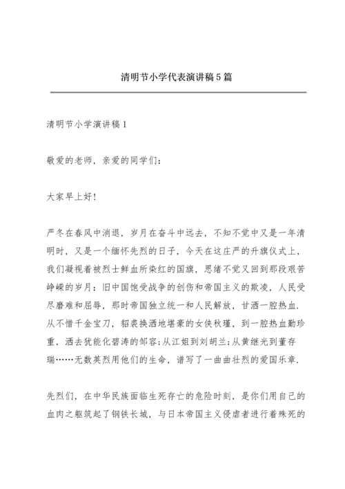 清明节小学代表演讲稿5篇.docx