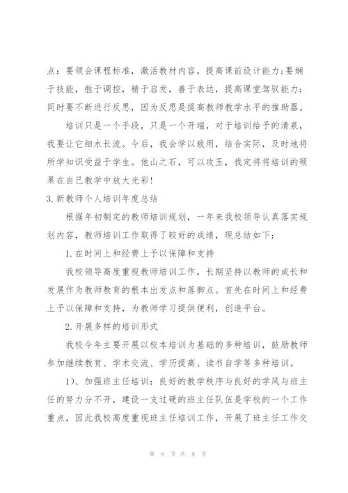 新教师个人培训年度总结.docx