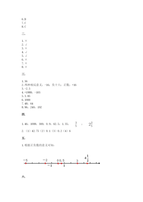 辽宁省【小升初】2023年小升初数学试卷参考答案.docx