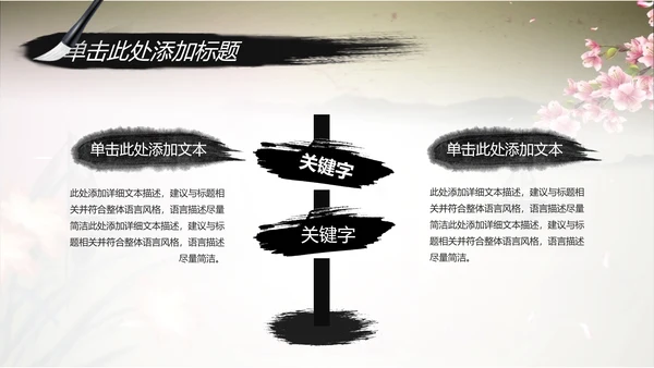 唯美水墨开场视频古典传统文化PP模板