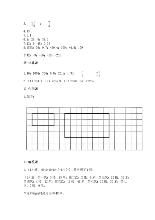 小学数学毕业测试卷含答案培优