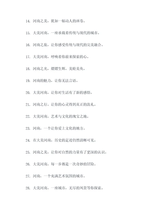 大美河南的广告语