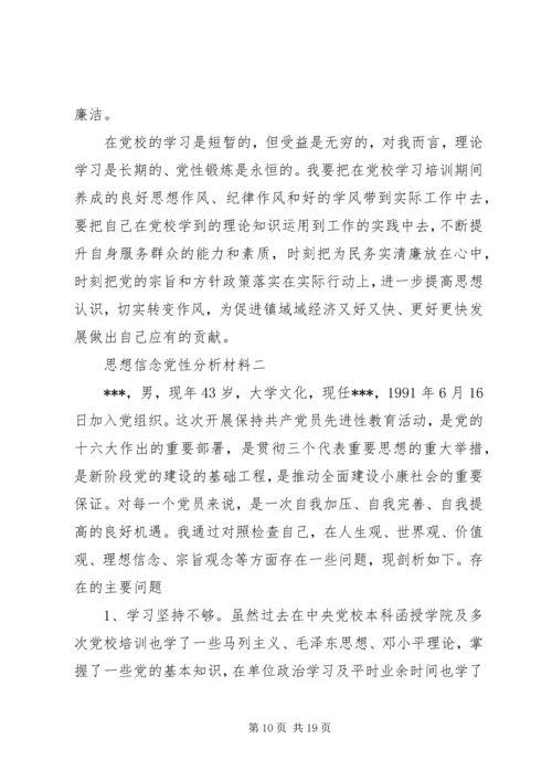 思想信念党性分析材料.docx