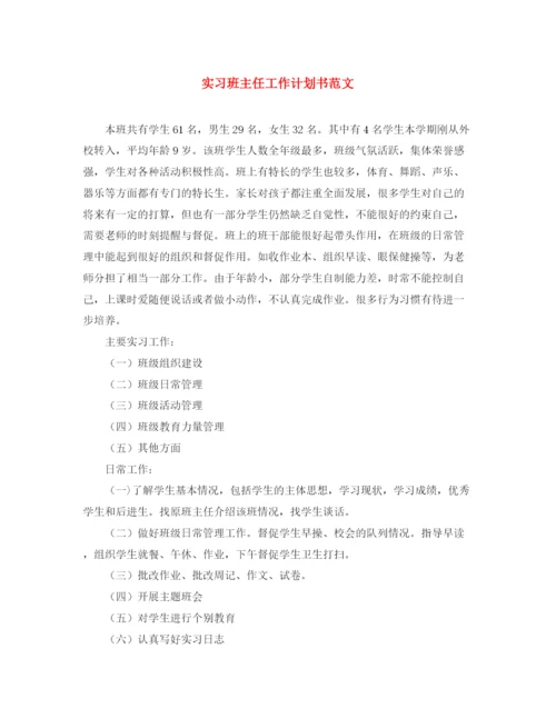 精编之实习班主任工作计划书范文.docx