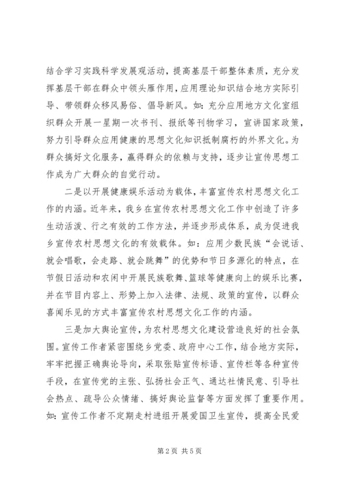 宣传农村思想文化工作调研报告.docx