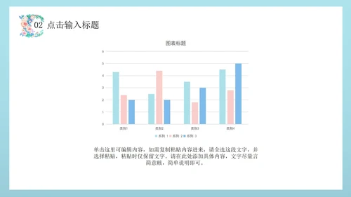 绿色文艺花卉总结汇报PPT模板