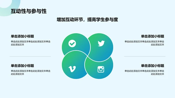 蓝色几何风教师说课教学设计公开课PPT模板