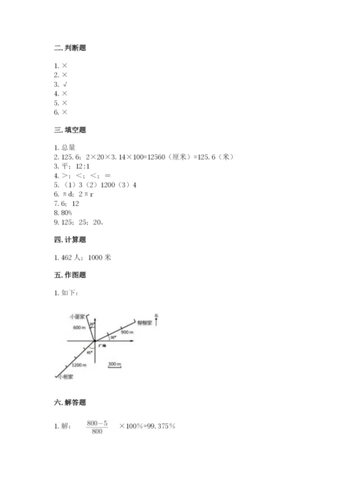 小学六年级上册数学期末测试卷加解析答案.docx