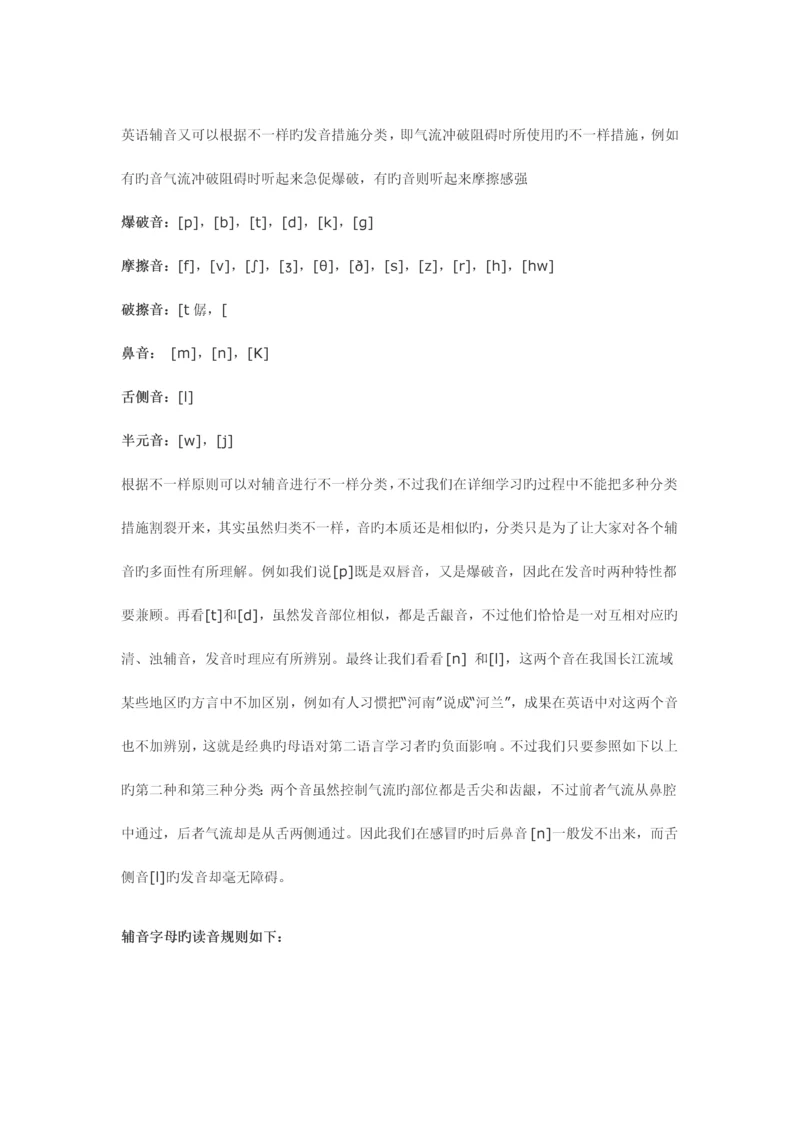 21个辅音字母的发音规则详解.docx