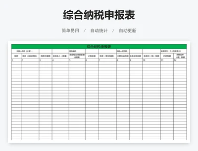 综合纳税申报表