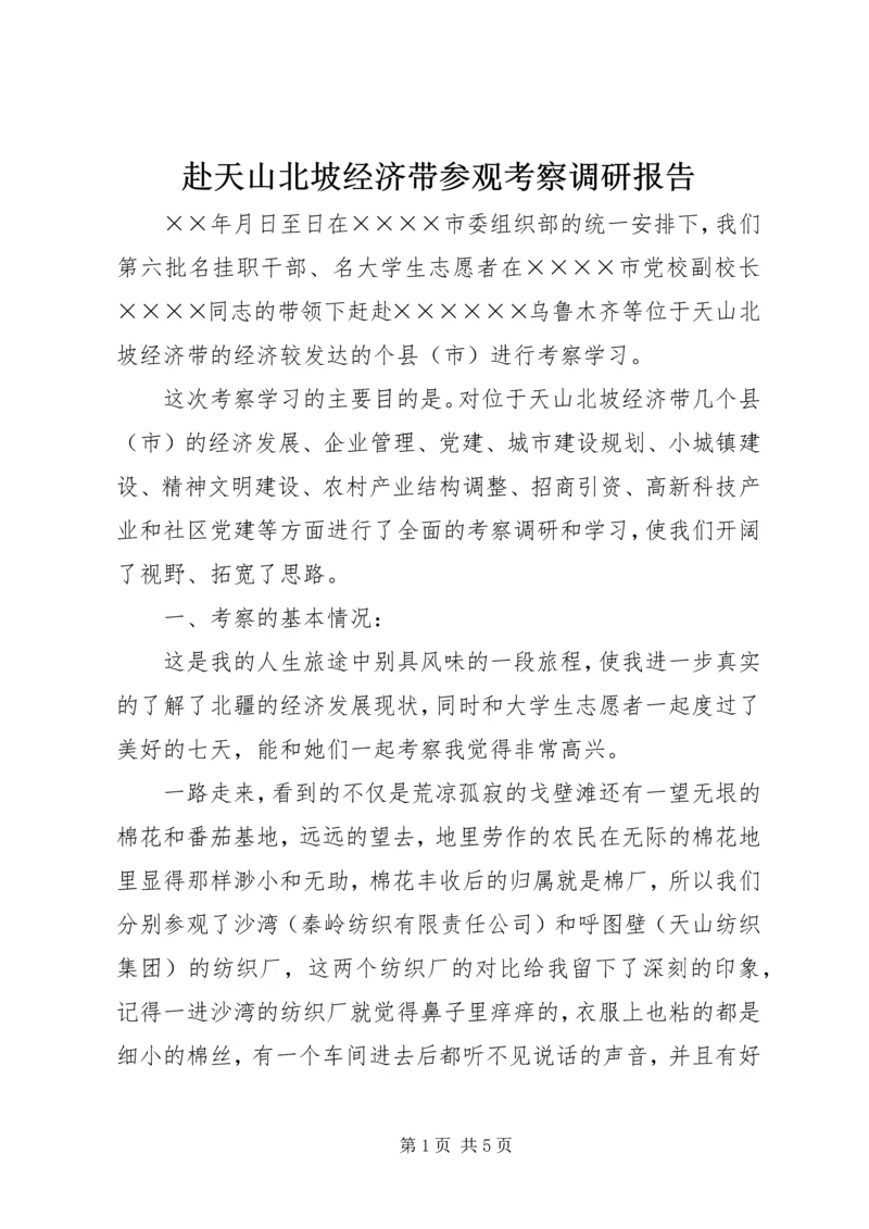 赴天山北坡经济带参观考察调研报告.docx