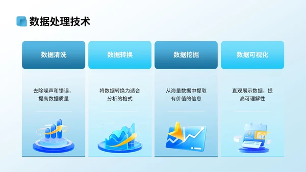 蓝色3D立体风计算机专业文献汇报PPT模版