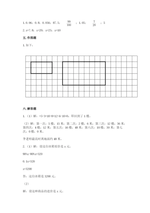 人教版六年级下册数学期末测试卷a4版可打印.docx