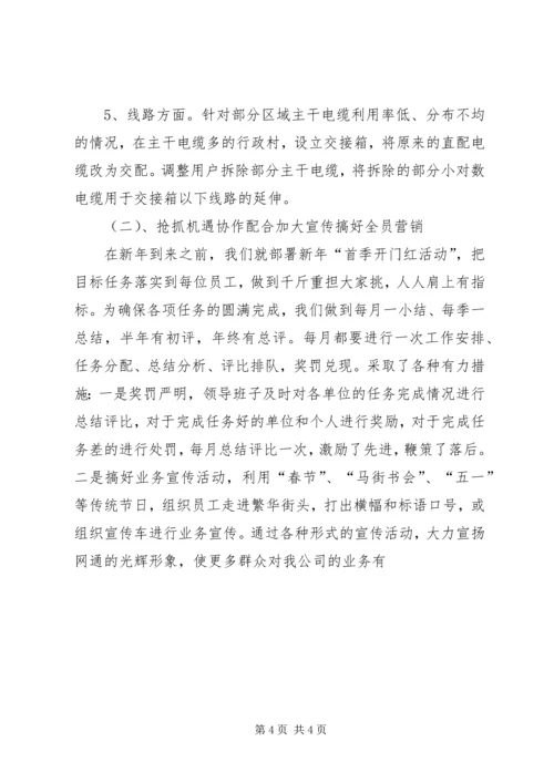 县网通公司上半年责任目标完成情况自查报告 (3).docx