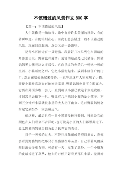 不该错过的风景作文800字.docx