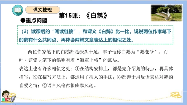 统编版四年级语文下册单元复习第四单元（复习课件）