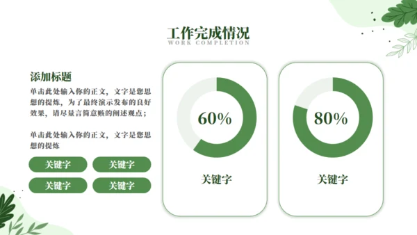绿色自然工作汇报通用PPT模板