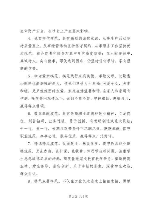 倡树五种文明新风道德模范评选方案_1.docx