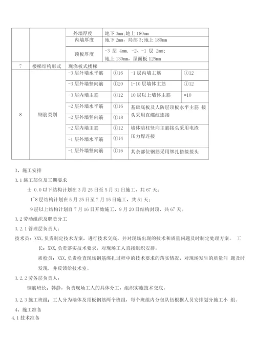 长城杯钢筋施工方案.docx